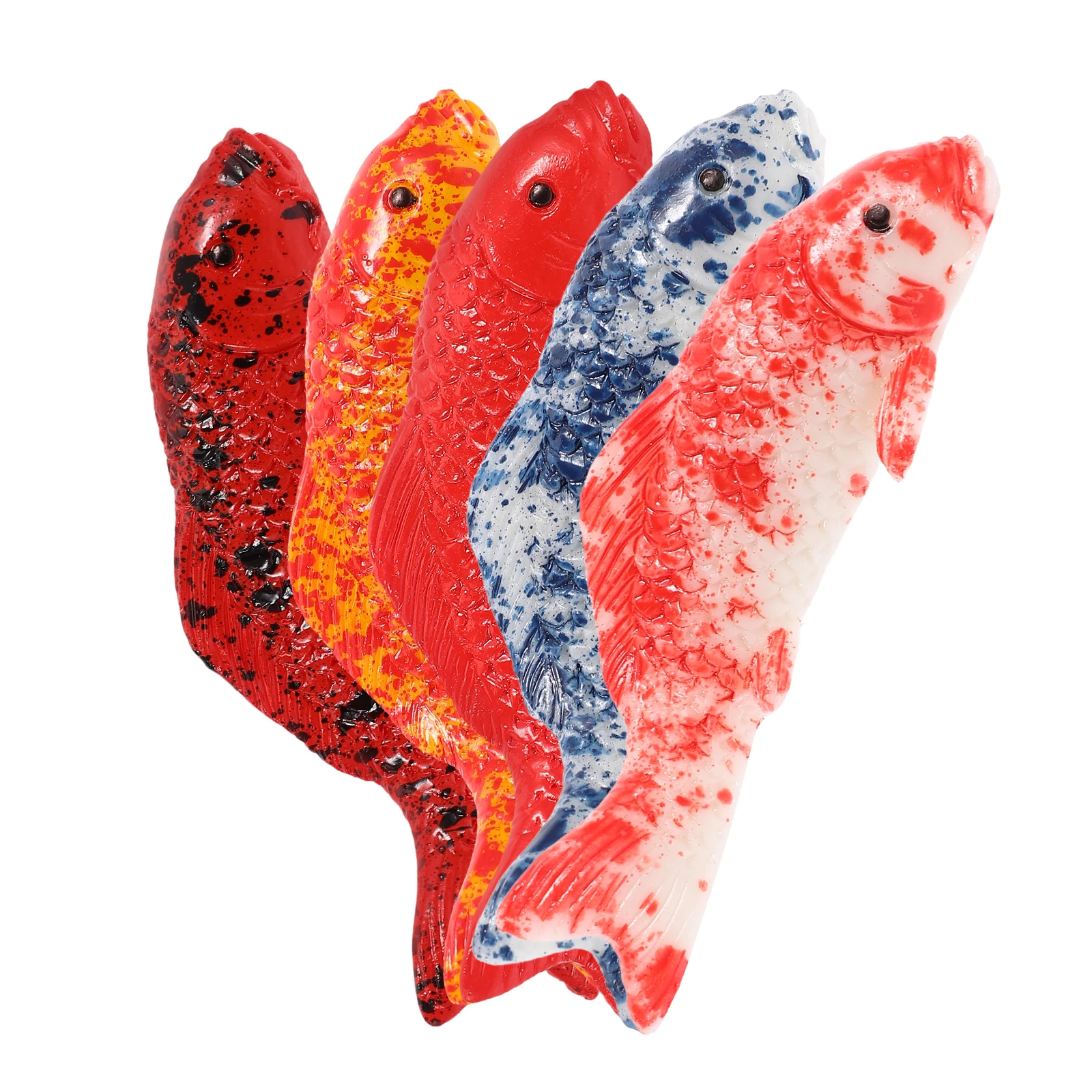 

5pcs Decorations Realistic Compact Fish Figure Fake Fish for Aquarium Tank Home Office Terrarium Resin Model Pet Supplies