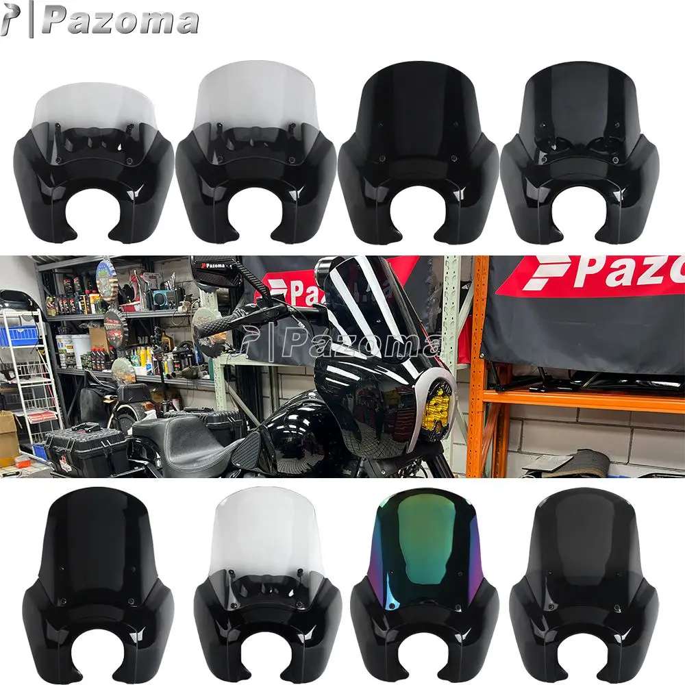 Front Headlight Fairing For Baja Designs LP6 Motorcycle Headlamp Cover Windscreen With Mounting Bracket 9" 12" 15" Wind Splitter view 2