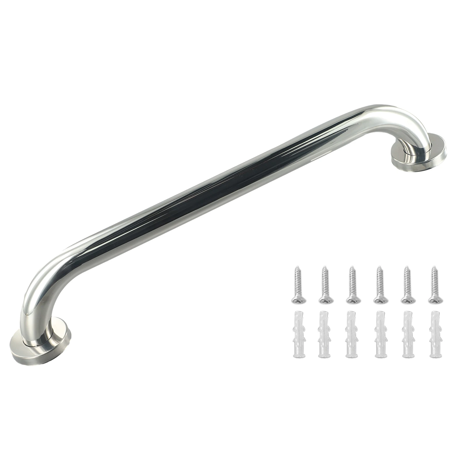 Shower Grab Bar Handle Bathroom Aid Safety Hand Towel Rail Silver Handgrip Support Tub 300/400/500mm Wall Catch