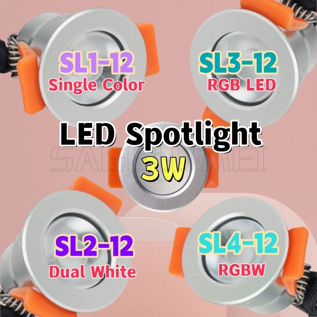 

Miboxer SL1/2/3/4-12 LED Waterproof Spot Light Cabinet Lamp Wardrobe Showcase Downlight Mini Single Color CCT RGB RGBW Dimmable