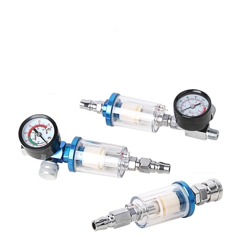 

Spray Gun Air Regulator Gauge In-line Oil Water Trap Filter Separator JP/EU/US Adapter Pneumatic Tools For Airbrush