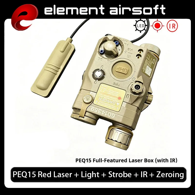 Outdoor Tactical Airsoft PEQ-15 PEQ15 LA5C Red Dot Laser Indicator Green IR Light Scout Light LED Strobe Flashlight For Toy