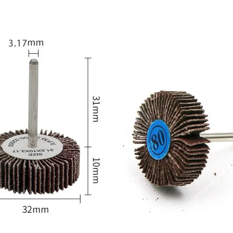 1PC louver grinding head T-shaped grinding head sanding cloth grinding head with handle impeller metal woodworking polishing