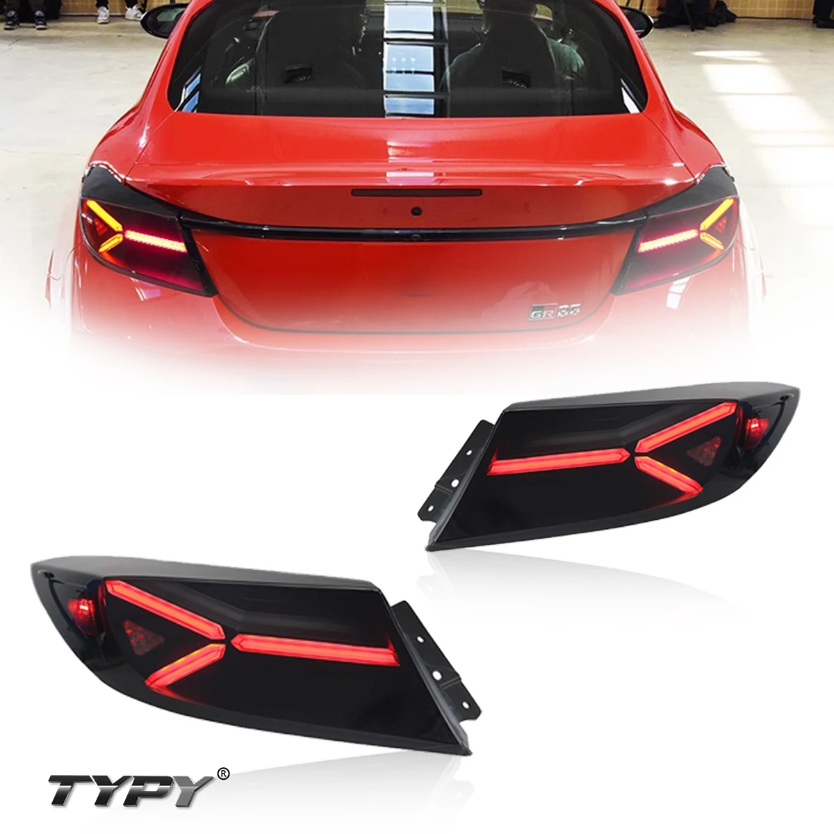 

TYPY New LED Taillight Upgrade Modified Full Taillight Lamp Dynamic Turn Signal Car Accessories For Toyota GR86 2021-2023