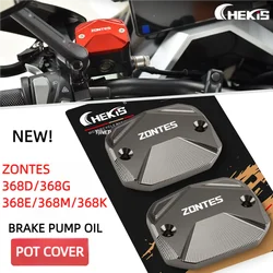 Chekis Is Suitable for Zontes 368g 368E 368K 368D 368m 501g Motorcycle Modification Parts, Brake Master Cylinder Cover, Aluminum Alloy Oil Tank Cover, Hydraulic Oil Tank Decorative Cover