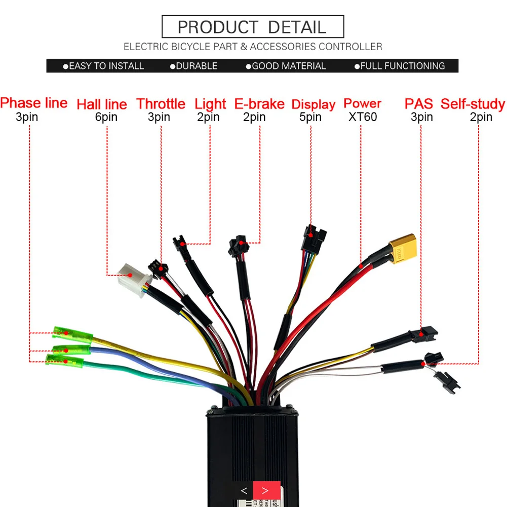 Unleash the Power and Precision of Your For Ebike MTB with the 3648V 30A Sine Wave Controller and GD01 Display