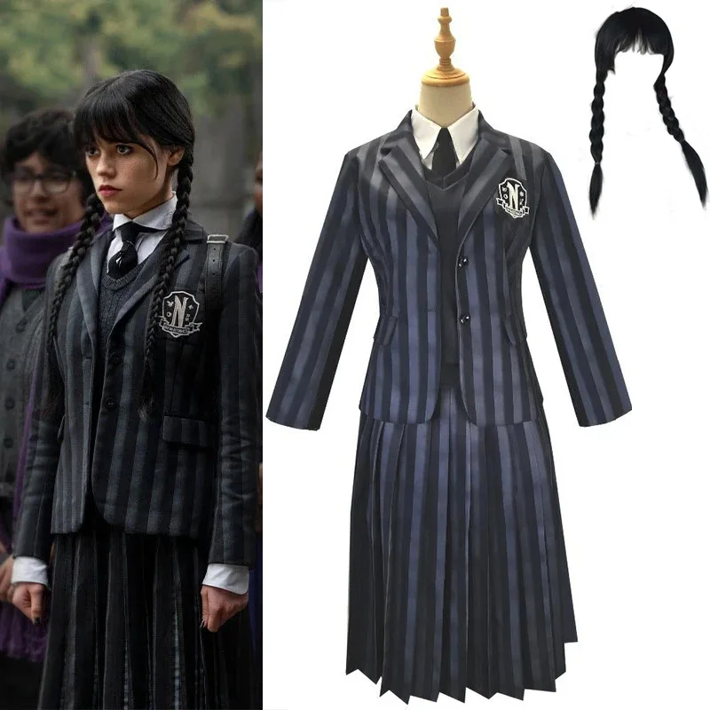 

Серия 2023, костюмы для косплея «Среда Аддамс», школьная форма Nevermore, школьная форма, костюм на Хэллоуин, женская форма