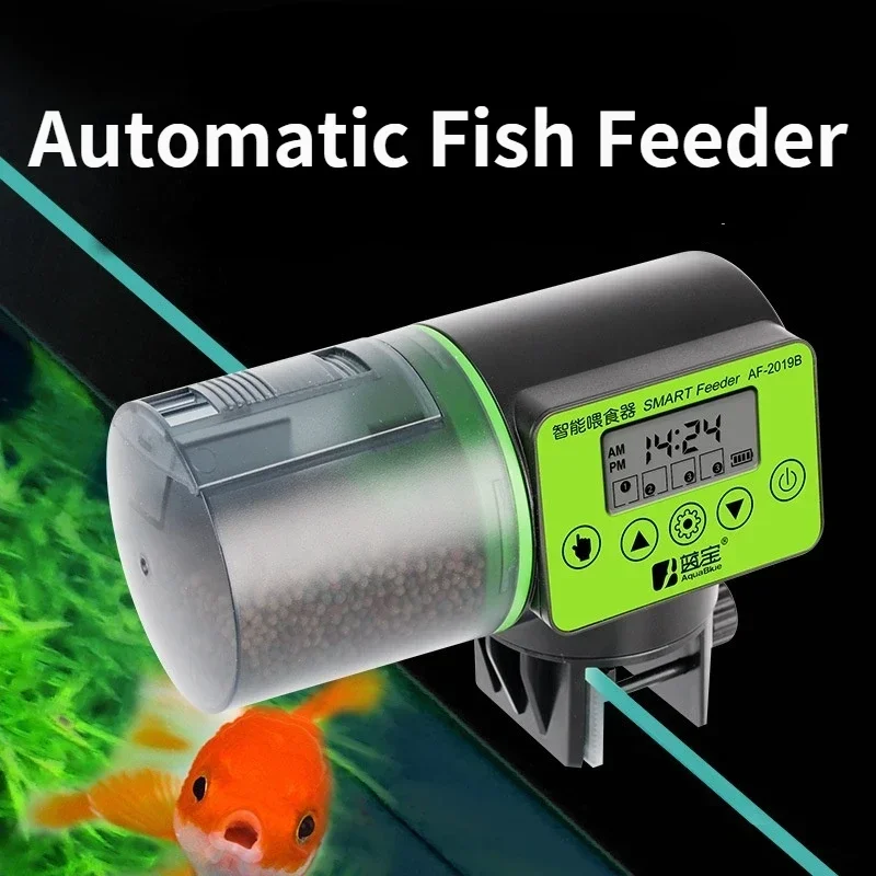 Alimentador automático para pecera, dispositivo de Alimentación inteligente con temporizador para acuario de peces dorados, gran capacidad