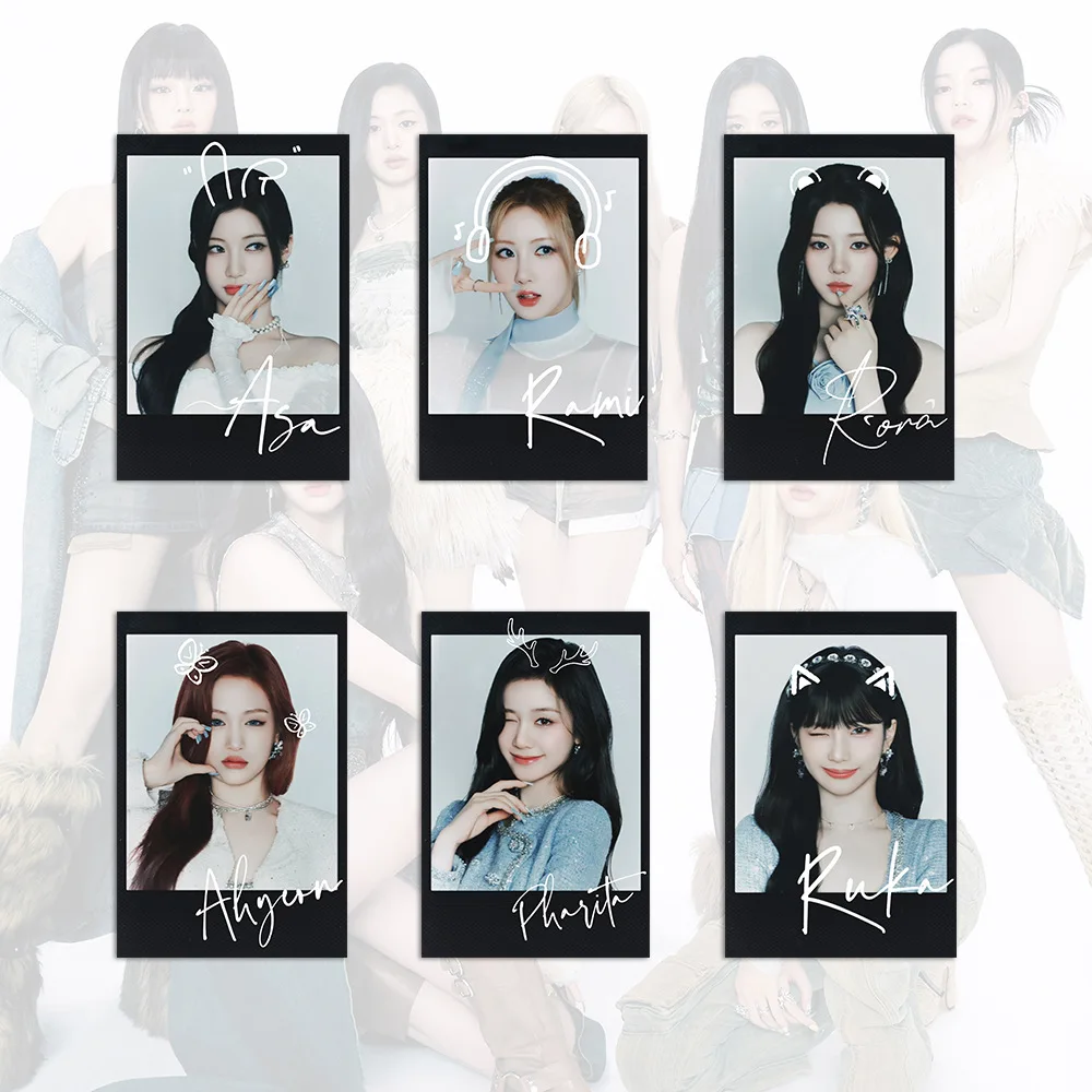 

6Pcs/Set KPOP BABYMONSTER LIKE THAT Selfie Lomo Cards ASA RAMI RUKA AHYEON Fashion Double Sides Postcards Fans Collection Gifts