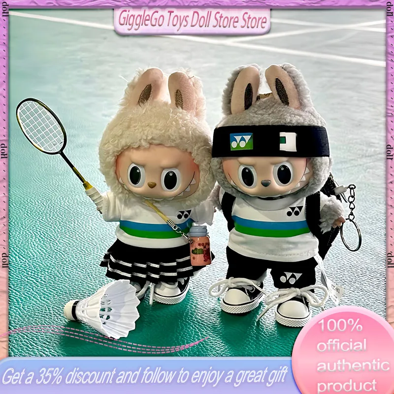 

Для Labubu, бадминтона Yonex, комплект одежды для кукол 123, универсальная виниловая кукла, спортивная одежда «сделай сам», только одежда, подарок для девочки