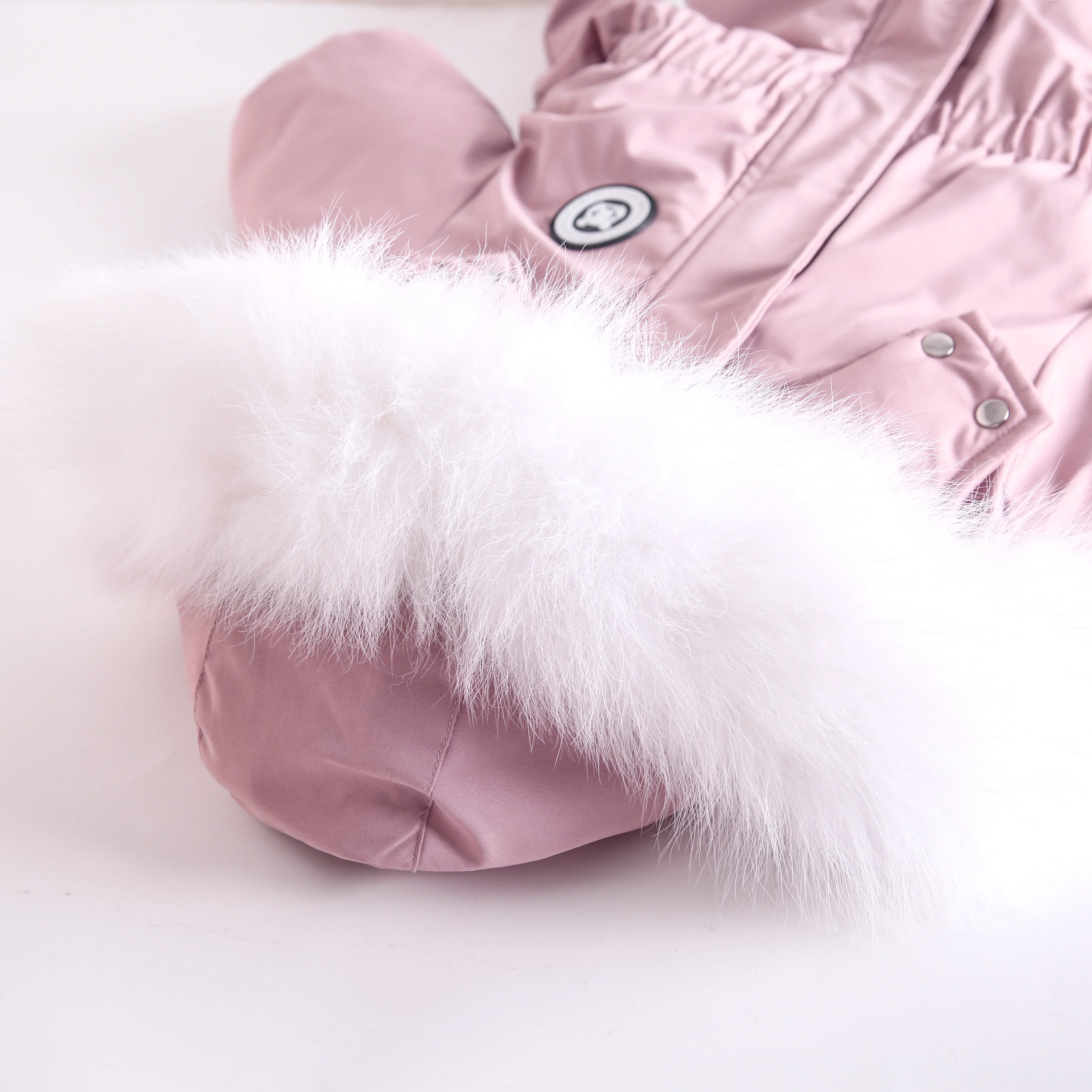 Neue Winter-Babykleidung, dicke warme Overalls, Schneeanzüge für Mädchen und Jungen, Kapuzenjacke, wasserdichte Strampler, Skianzüge, Kinder-Oberbekleidung – Detail 4