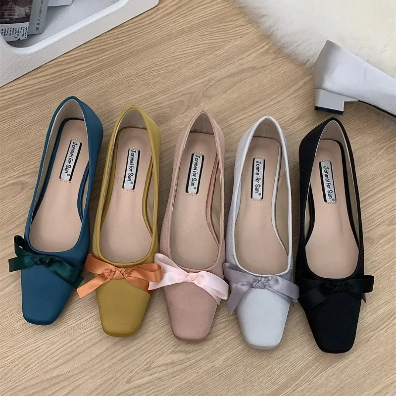 

2024 Autumn Design Women Fashion Square Head Ladies Elegant Mary Jane Shoes Soft High Heel Mary Jane Shoes Dress