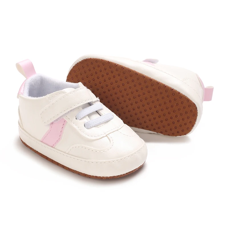 Fashion New British Style Leather Newborn Baby Sports Shoes Casual Anti Slip And Wear-Resistant Soft Sole Baby Walking Shoes