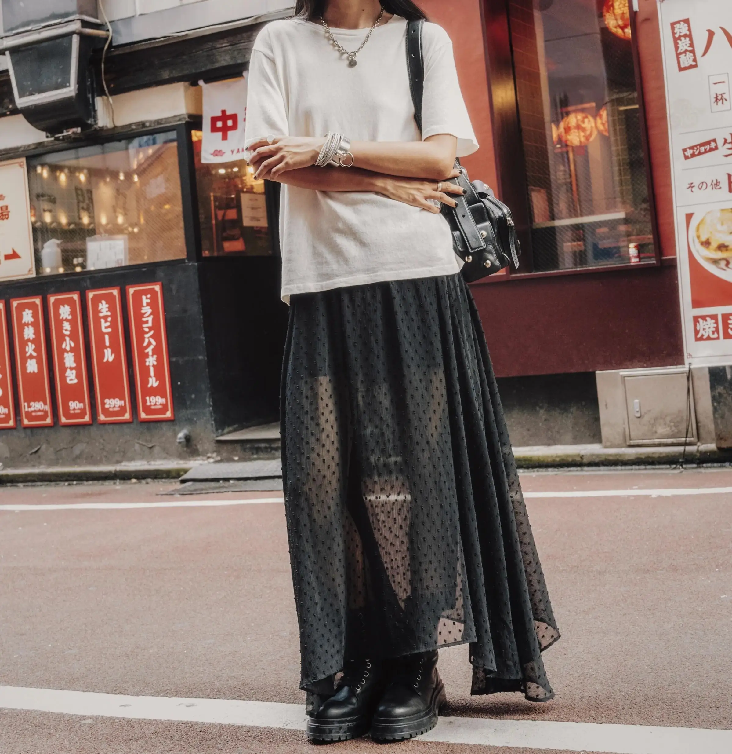 

New Black And Apricot Asymmetrical A- Line Half Skirt For Women Hiding Hip And Slimming Pear Shaped Plus Size Fish Tail Skirt