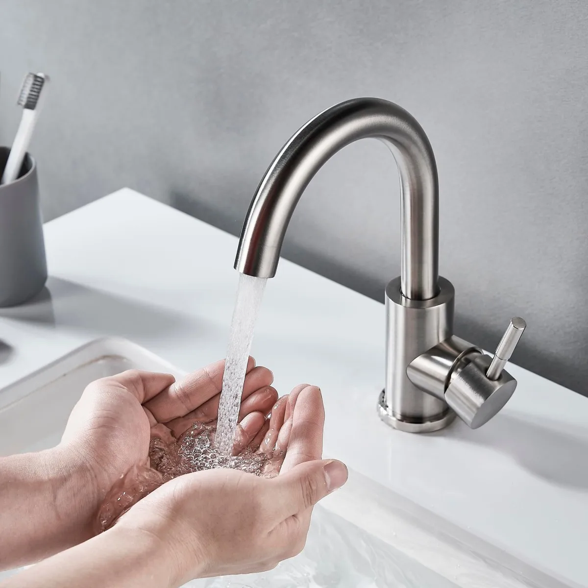 

Kitchen faucets, basin faucets, bathroom faucets, stainless steel single-hole faucets, sink faucets, countertop installation.