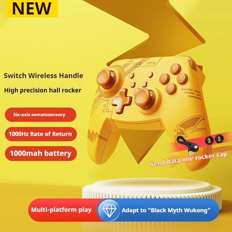 

Wireless Hall Joystick Handle Suitable For Switch Ns Bluetooth Connection Lightning Tail Pc Steam Wallpaper Engine Ready Or Not