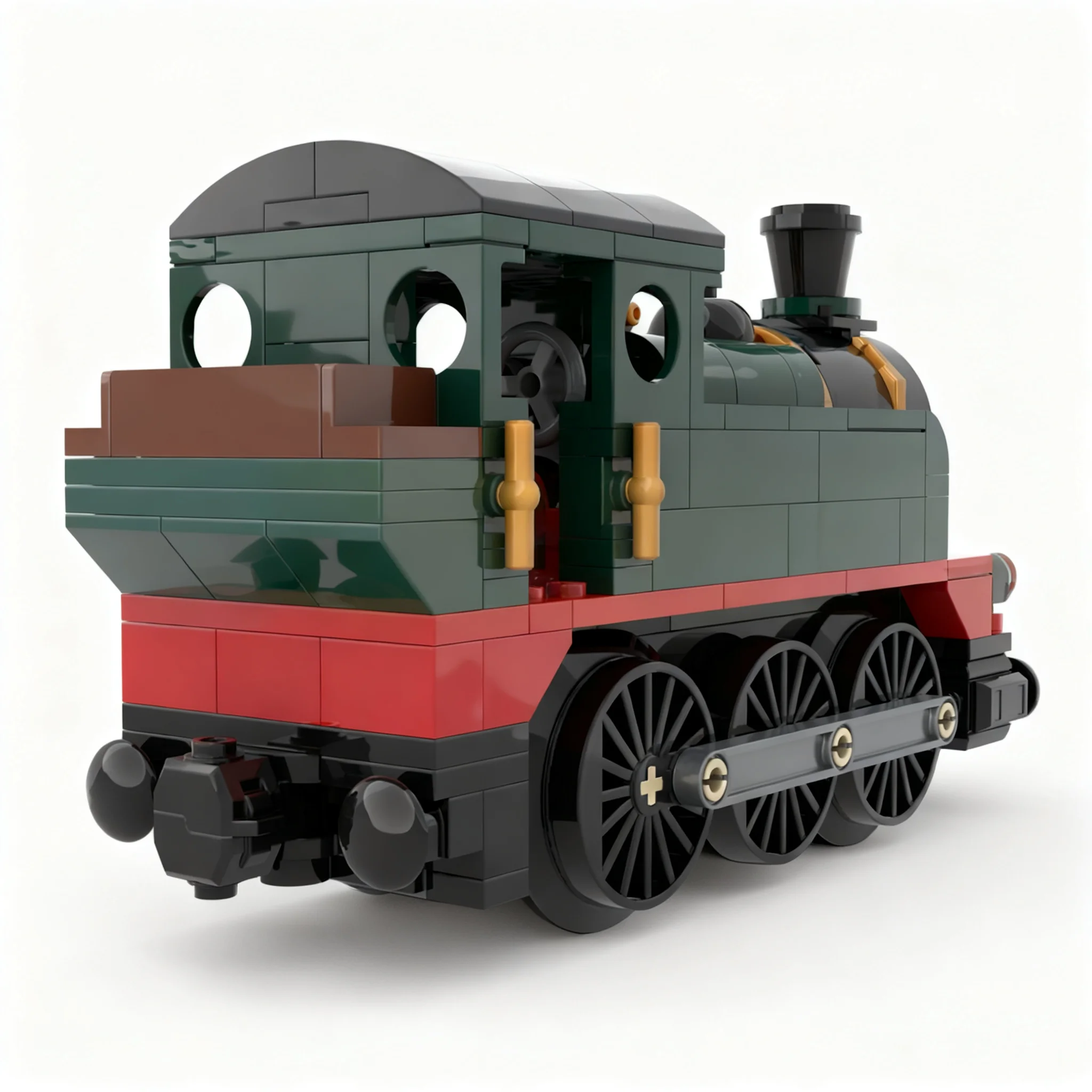 244pcs MOC City Trains 60511 Locomotive Modification Stubby Model Christmas Gift Collectible Desktop And Shelf