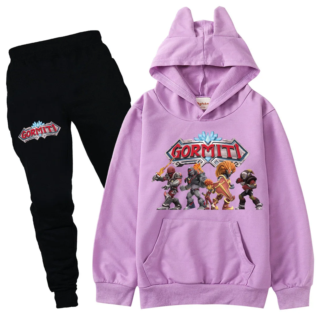 Kids Clothes Cartoon Movie Gormiti Boys Fashion Sport Tops Suit Baby Girls Hoodie Pants Set Spring Autumn Children Clothing