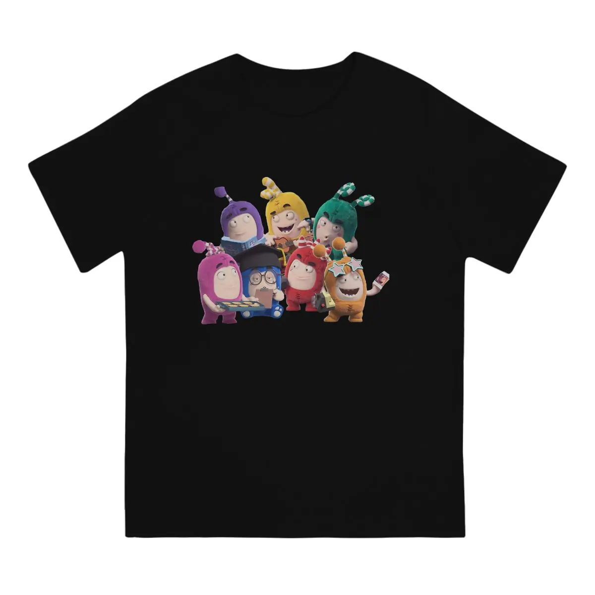 Happy  Unique TShirt Oddbods Amusing Reasonless Seven Different Lovable Characters Casual T Shirt Hot Sale T-shirt For Men Women