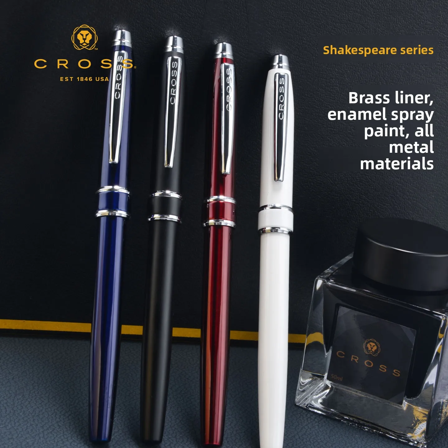 

Перьевая ручка «КРЕСТ Шекспир» для взрослых, высококачественная изысканная деловая офисная подарочная коробка для каллиграфии, набор офисных принадлежностей