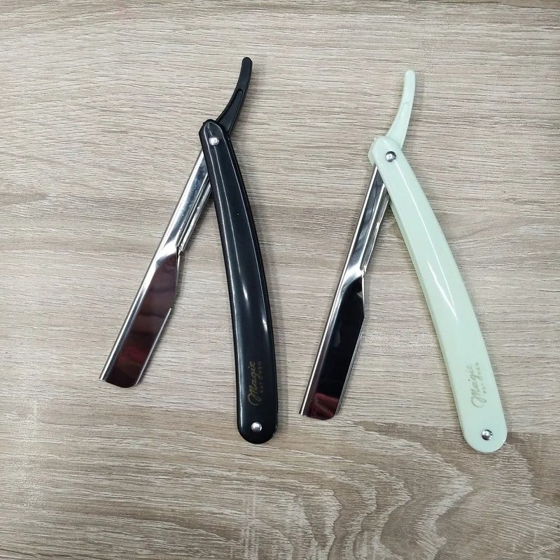 1PCS 2-color In 2023, The New Men's Manual Razor Straight Edge Stainless Steel Razor Folding Razor Blade