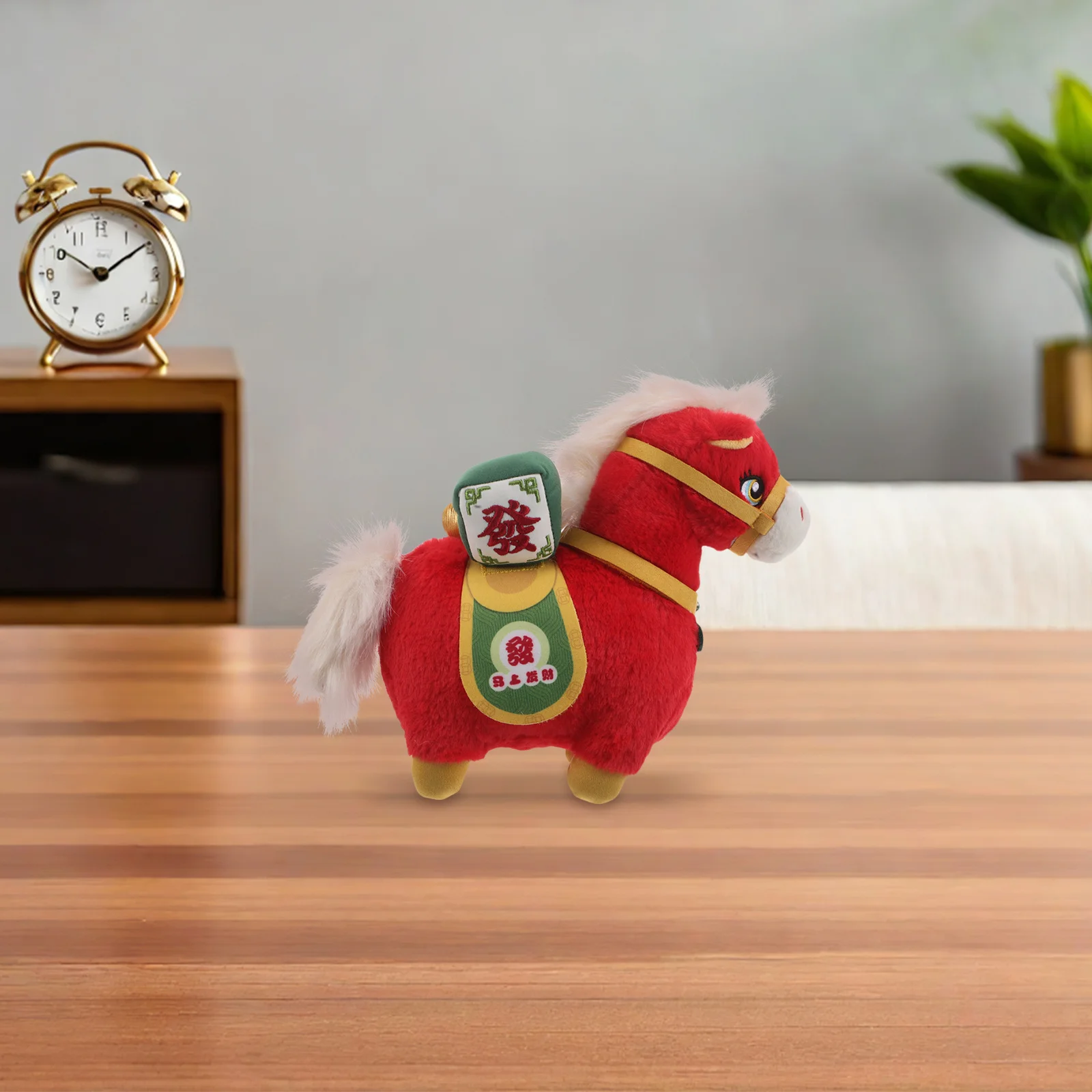 

Year of The Horse Plushie Pillow 8.7 Inch Soft Stuffed Mascot Chinese New Year 2026 Zodiac Tabletop Decoration Lucky Prosperity