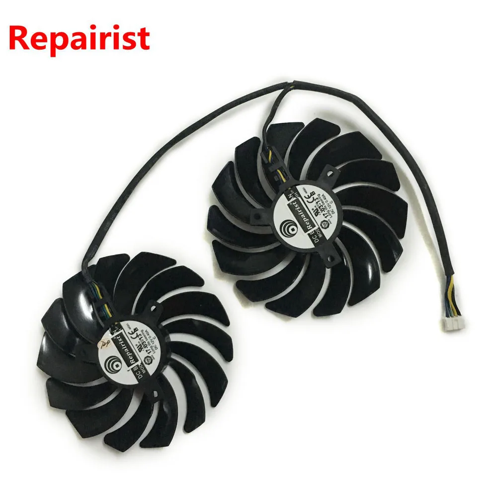 2Pcs/Set PLD10010S12HH PLD10010B12HH GPU Video Card Fan For MSI RX 5700 XT GAMING X Graphics Cooling