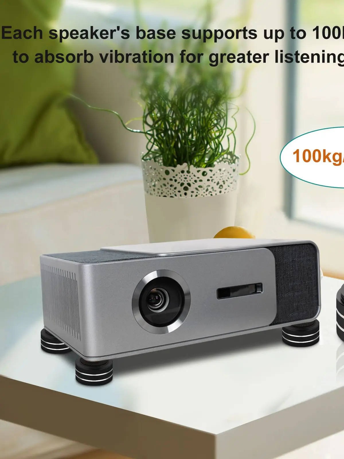 4 SZT. 40X20mm Nóżki Izolacyjne Podstawka AMP Nóżki do Gramofonu Aluminiowe Kolce Głośnikowe Podkładki Audio 40*10 do Wzmacniacza DAC Odtwarzacza CD Czarne — zdjęcie 2