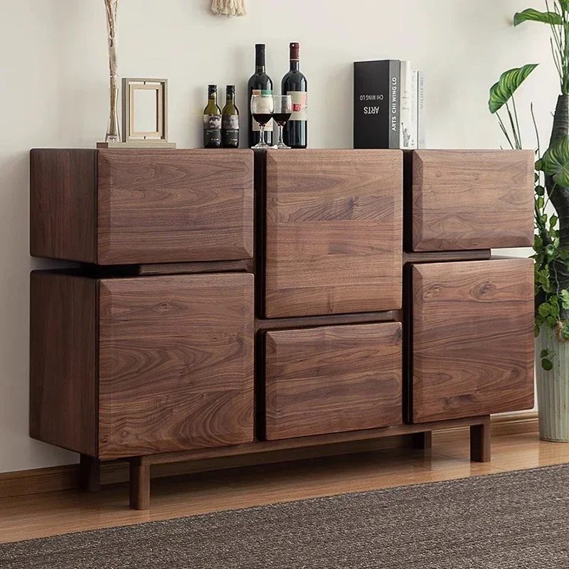 

Северная Америка, деревянные комоды из черного ореха, комод с шестью ящиками, настенный шкаф, скандинавский современный шкафчик для хранения