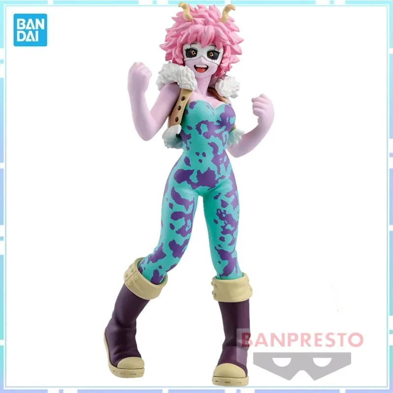 Bandai Original Banpresto Anime My Hero Academia Ashido Mina Colorful PVC Action Figure Model Collector Toys Gifts