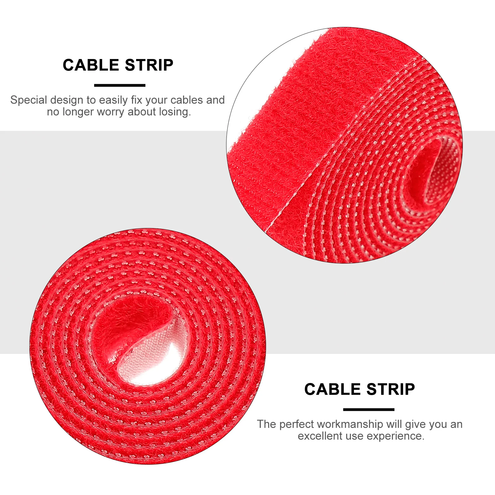 

Reusable Cord Organizer Strip Self-Adhesive Hook and Loop Cable Management for Electronics Wires At Desk Or Studio