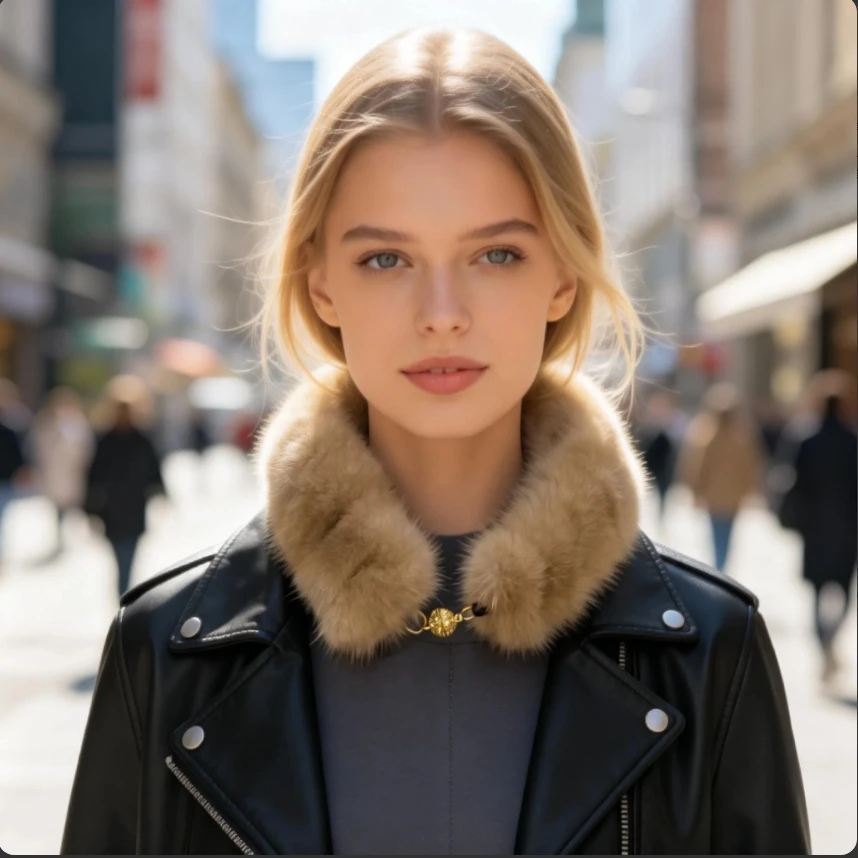 

Fashionable Autumn Winter Double-Sided Thickened Fur Collar Scarf Warm Small Real Mink Fur Neck Warmer