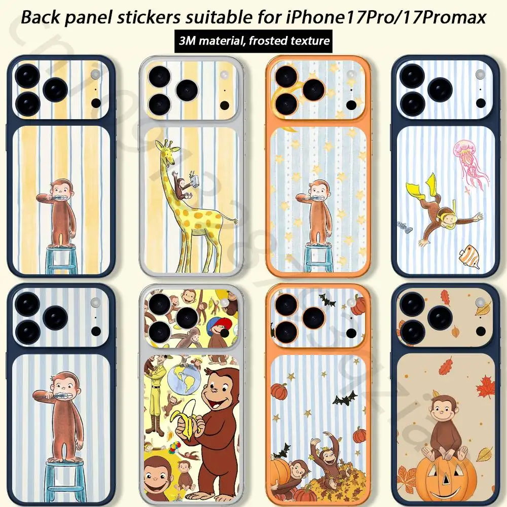 

Mokey C-Curious G-Georges TICKET Decal Skin Wrap for iPhone 17 Pro/Pro max Protective Film for Back, Frame, Camera