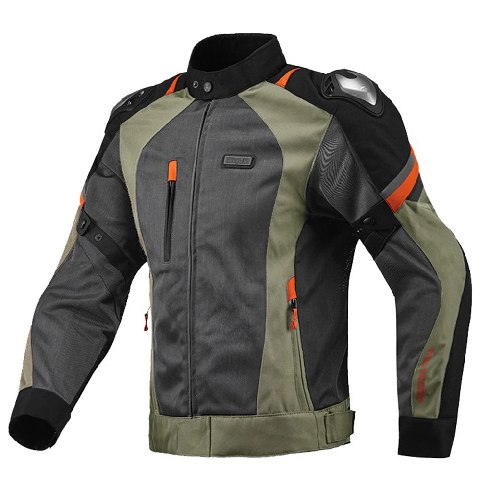 

Motorcycle Jacket Men Summer Motocross Off-Road Jacket Motor Racing Jacket Breathable Mesh Reflective Jacket Protective Gear