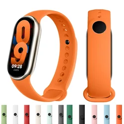 Sport Silicone Strap For Xiaomi Mi band 8-8 NFC Belt Replacement miband8 Bracelet waterproof smart band 8 watchband Accessories