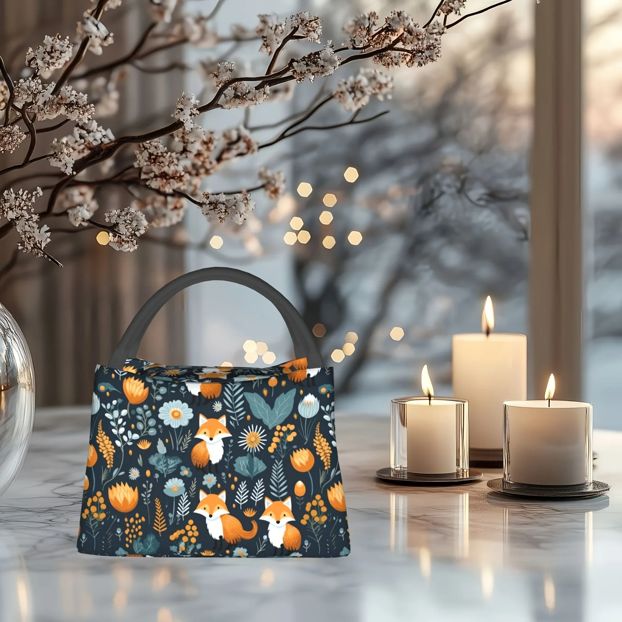 Insulated Lunch Bag for Men and Women Reusable Large Lunch Tote with Insulated Zipper Closure Portable Lunch Box Cooler Bag
