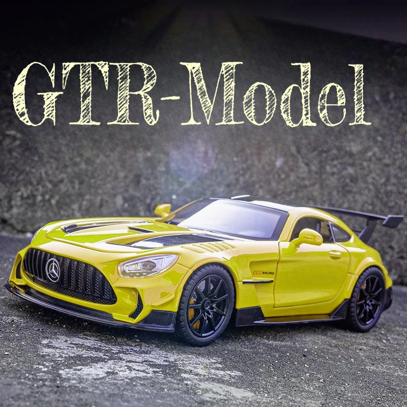 

1:24 модель из сплава GTR суперкар отказов звук и свет многодверный автомобиль настольный орнамент игрушка