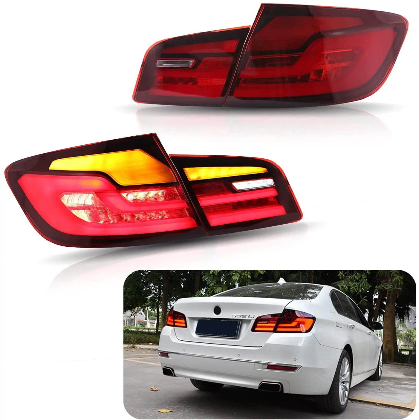 LED Tail Lights For BMW Series 5 F10 F18 2011-2016 Sequential Indicator Start Up Animation Rear Lamp Assembly