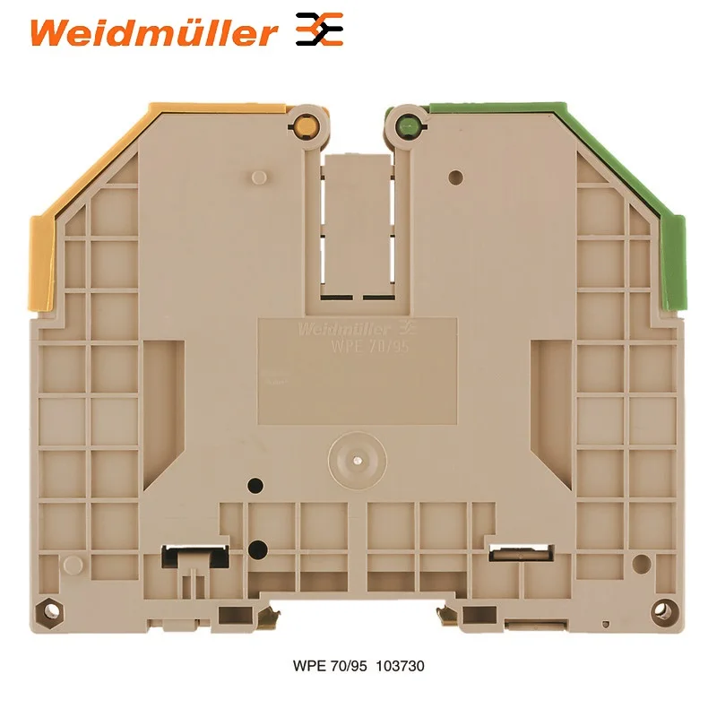 2025 [Asli] WPE 70/95 Terminal Weidmüller, Terminal Ground Arus Tinggi 1037300000