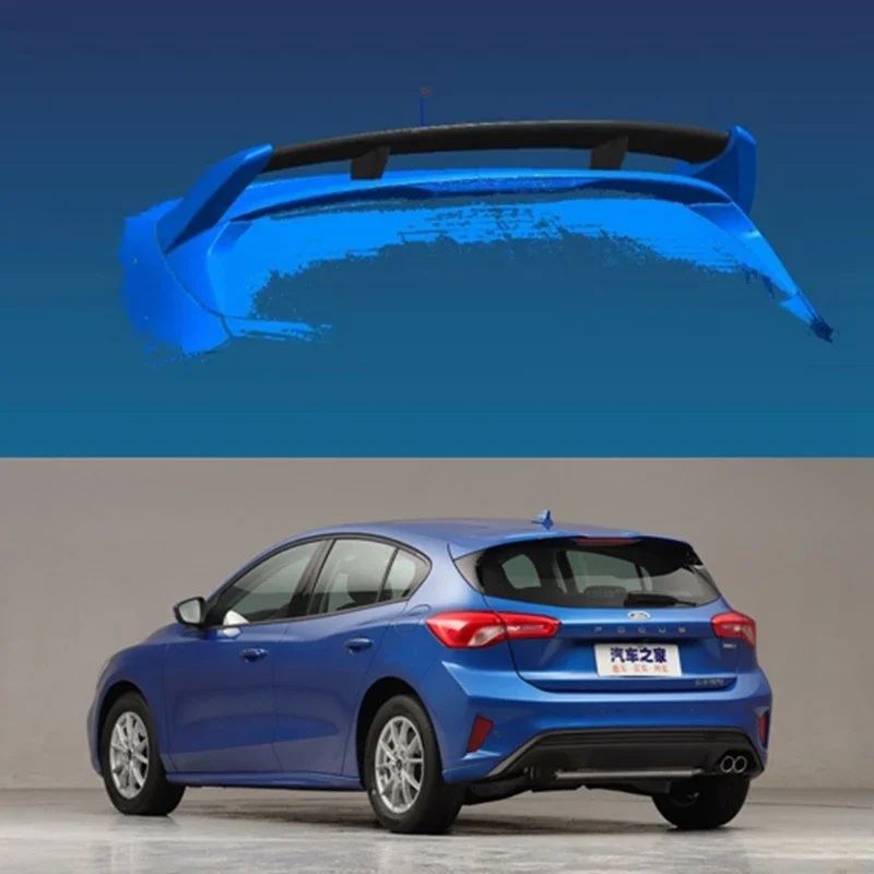 Für Ford Focus RS Spoiler 2018+ ABS-Material Auto-Heckspoiler in Grundierungsfarbe