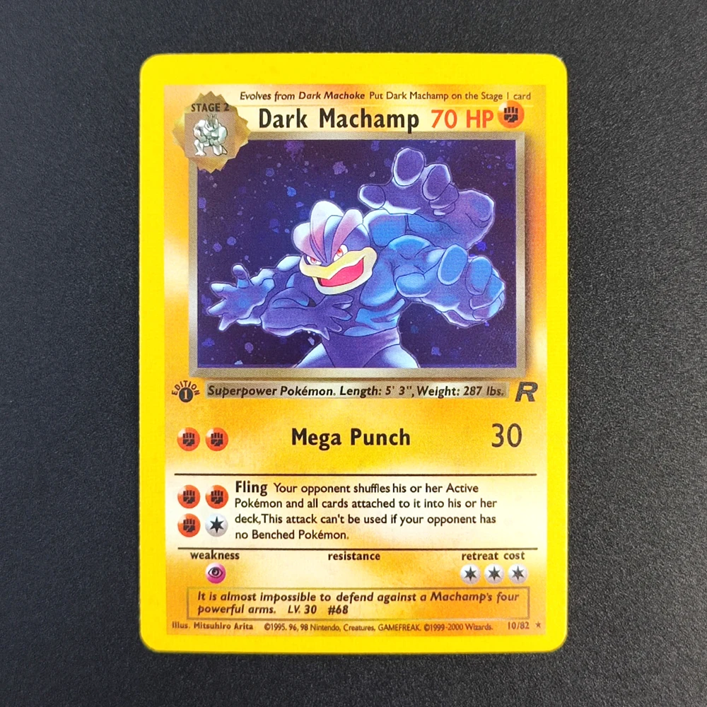 Pokemon Team Rocket 1a edición tarjetas de colección en inglés Dark Blastoise Dragonite Raichu Gyarados tarjetas de juego individuales hechas a mano