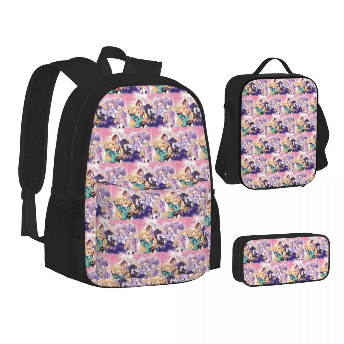 

Hyperdimension Neptunia Anime 9 Backpacks Boys Girls Bookbag School Bags Children Rucksack Lunch Bag Pen Bag Three-Piece Set