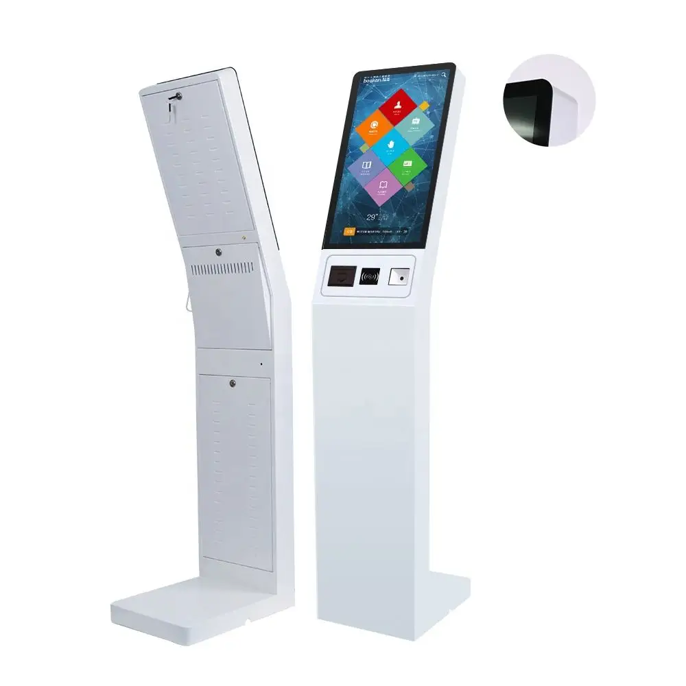Check Kiosk with Passport Scanner Printer Payment TouchWo Self-service Reception Kiosks Hospital Registration Library Self