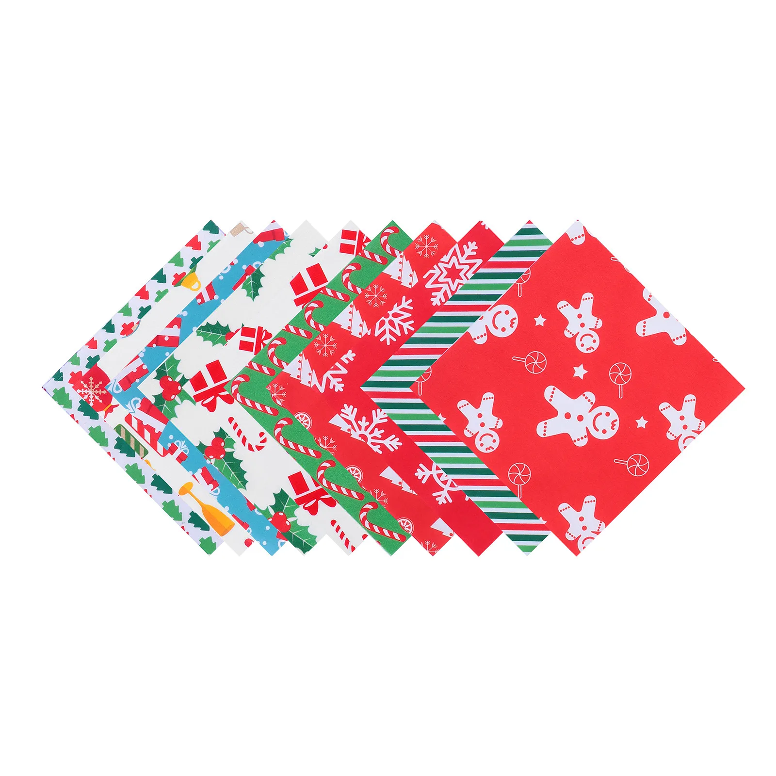 

40pcs Christmas Patchwork Fabric Cotton Cloth DIY Craft Sewing Quilt Square Material For Pillows Curtains Clothes Bags