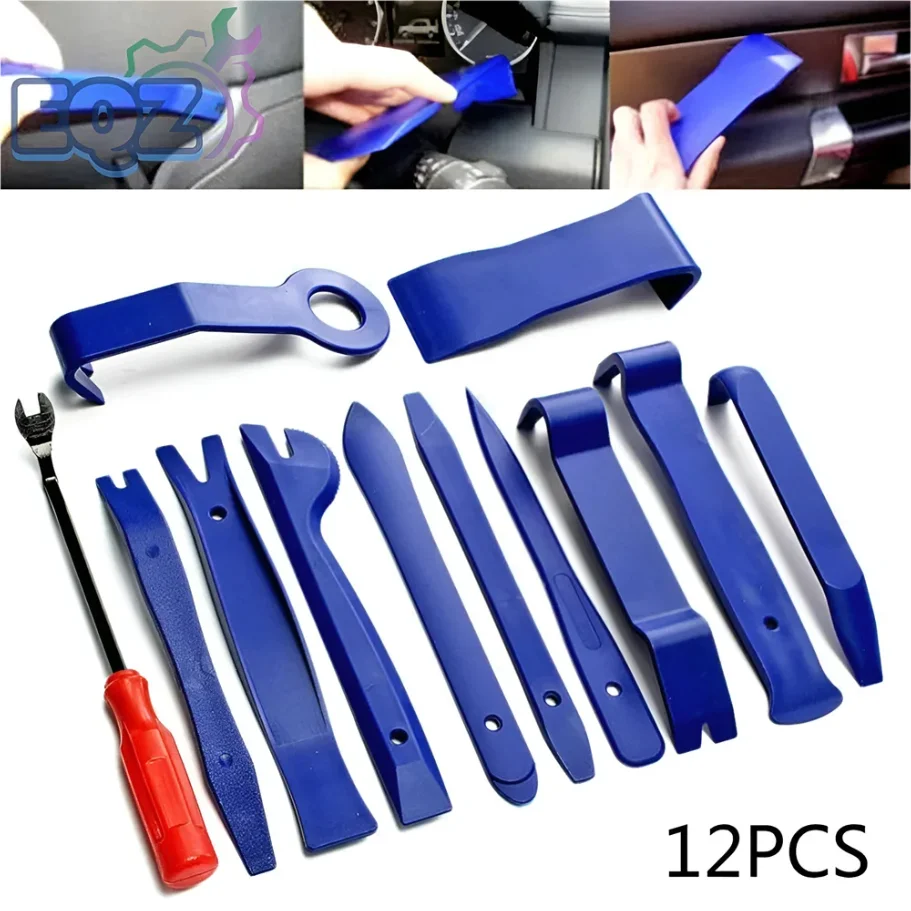 

12 шт., инструменты для снятия автомобильного радио, набор ручных инструментов, авто дверной зажим, панель, отделка приборной панели, установщик для удаления аудиосистемы, набор инструментов для ремонта