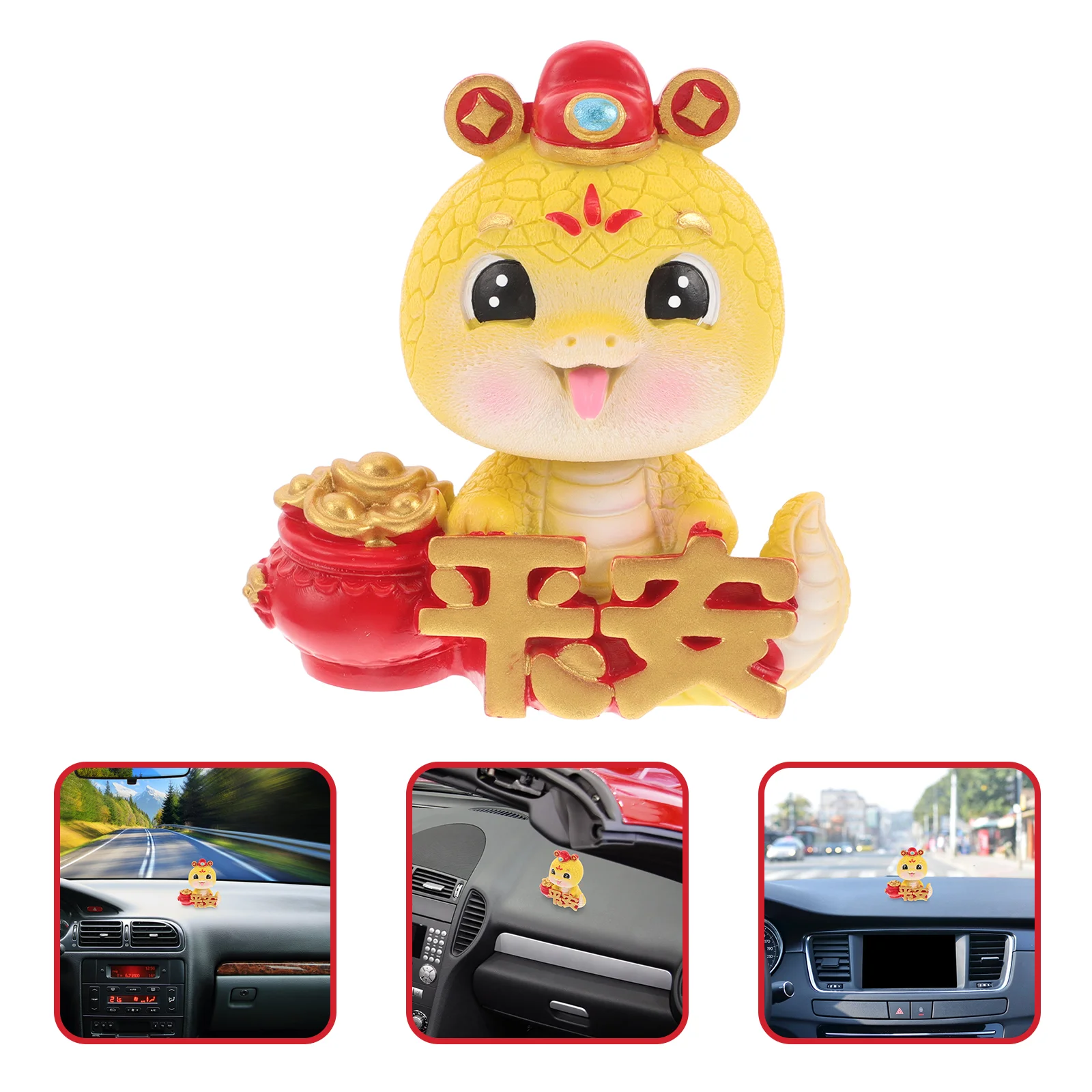 Chinese Snake Decor Year Ornaments Car Accessories Dashboard Cute Aesthetic