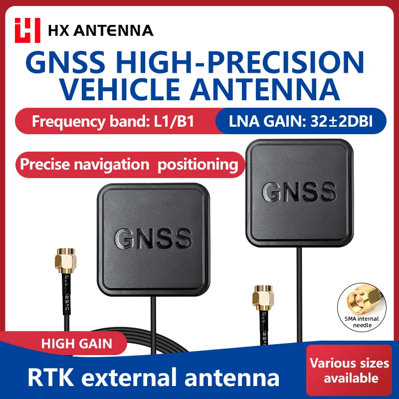 

HONGXIN GNSS Car Antenna, 1556–1615 MHz Single-Frequency Positioning Antenna for Outdoor Vehicle Use