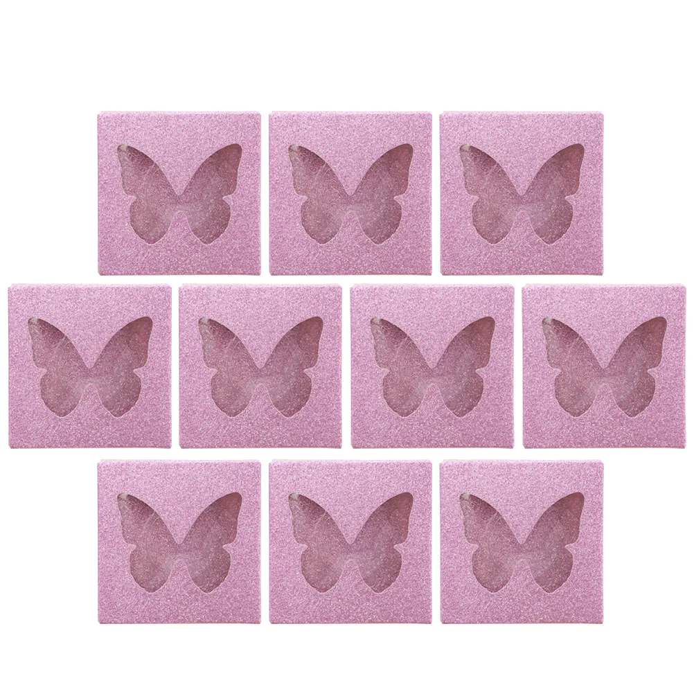 10 مجموعات لاش علبة التعبئة والتغليف الفراشات الفريدة تصميم رمش التخزين المنظم كاذبة لاش للاستخدام اليومي صندوق رمش فارغ #6