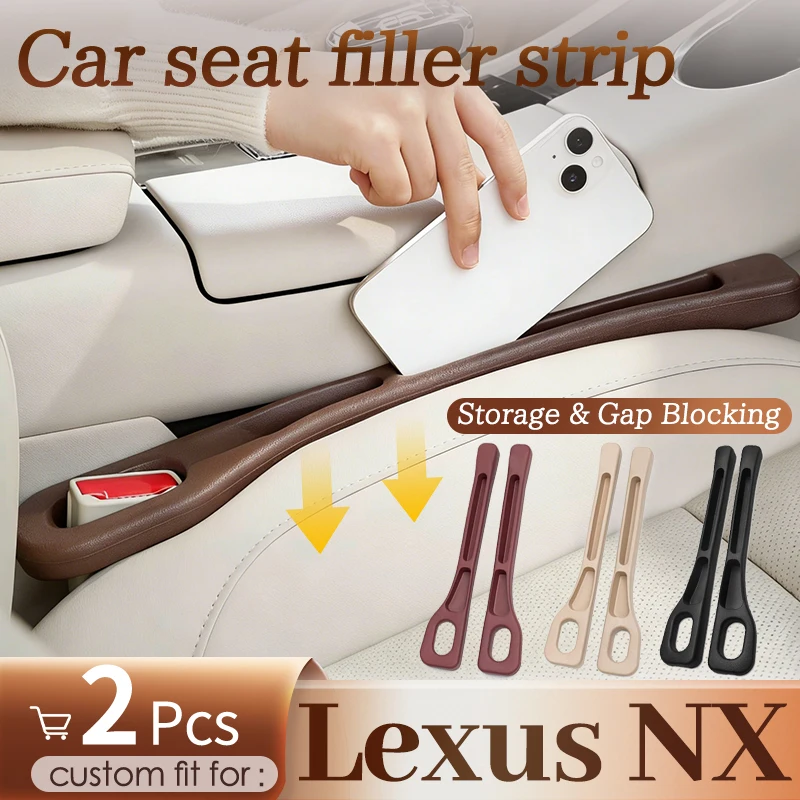 Car gap filler strip for Lexus NX，Car seat gap organizer strips, expand in-car storage space，Available in multiple colors