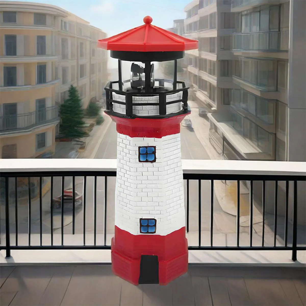 

Solar Lighthouse Rotating LED Lighthouse Decorative Lights, Lighthouse Statue Seaside Villa Decoration Theme, Outdoor Solar Lamp